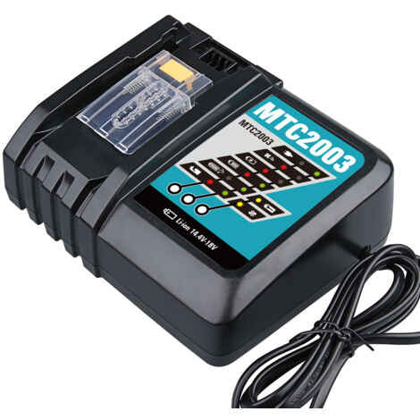 Powarobor DC18RC 18V Fast Charger Compatible With Makita 14.4V-18V Replacement Battery With LCD Display BL1830B BL1850B BL1860B