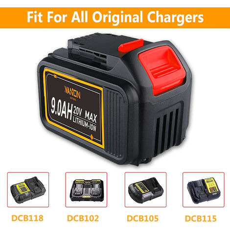 4Pack 9.0Ah for DeWalt 18V Max XR Lithium DCB206 Battery DCB206-2 DCB205 DCB209 DCB204