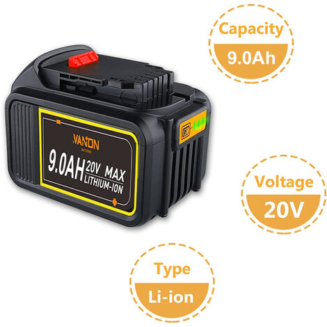 4Pack 9.0Ah for DeWalt 18V Max XR Lithium DCB206 Battery DCB206-2 DCB205 DCB209 DCB204