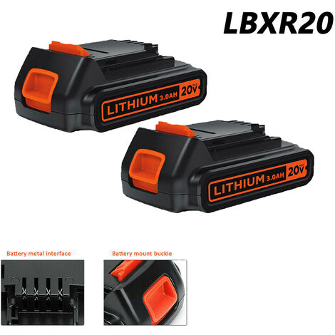 3.0Ah 20 Volts Replacement Battery for Black&Decker LBXR20 LB20
