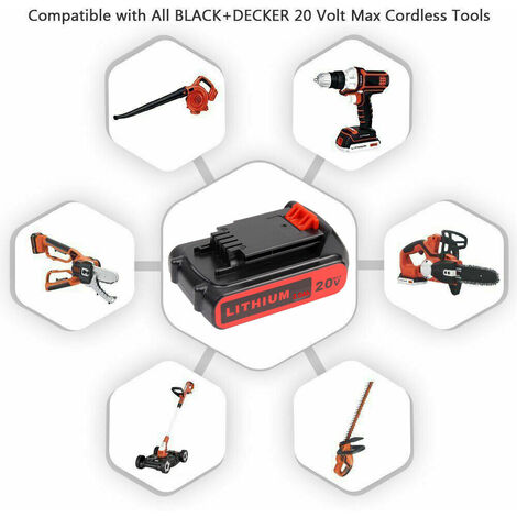 Black & Decker Tool Part LBXR2020 20V MAX* 2.0 Ah Lithium Battery