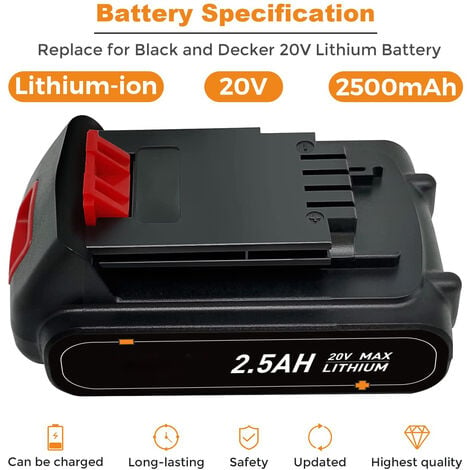 Vanon Lbxr20 4.0Ah for Black and Decker 20 Volt Max Battery Lithium LBXR20-OPE LB20 Lbx20 LBX4020 LB2X4020-OPE Cordless Power Tools(1 Pack)