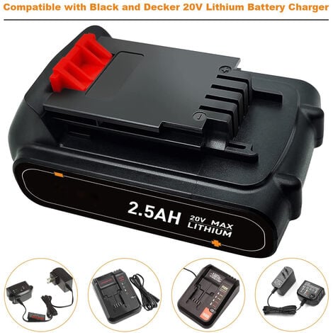 2-Pack 20V 3000mAh Replacement Battery for Black&Decker LBXR20 LB20 LBX20  Black and Decker Power Tool Lithium 20 Volt Batteries 