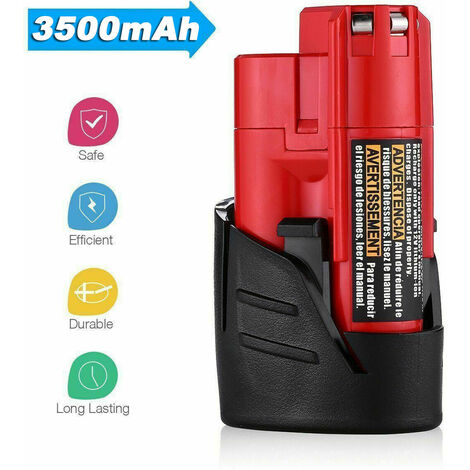 PDstation 4Pack For Milwaukee M12 LITHIUM 12V 48-11-2420 3.5A Battery Pack 48-11-2402 48-11-2401