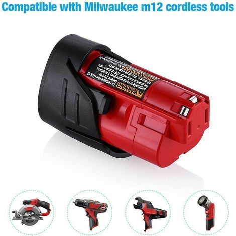 PDstation 4Pack For Milwaukee M12 LITHIUM 12V 48-11-2420 3.5A Battery Pack 48-11-2402 48-11-2401