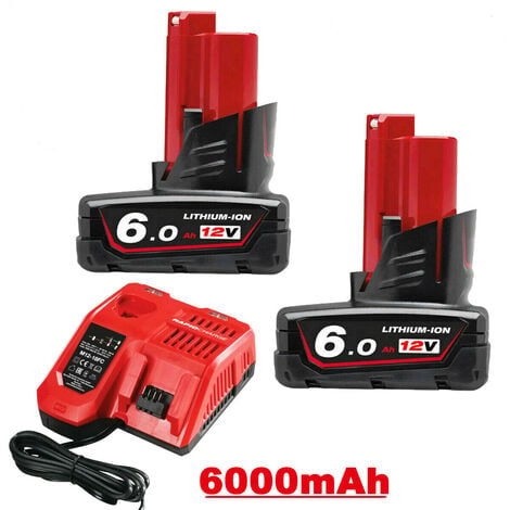 Batterie MILWAUKEE 12V 6AH M12 Li-ion M12B6