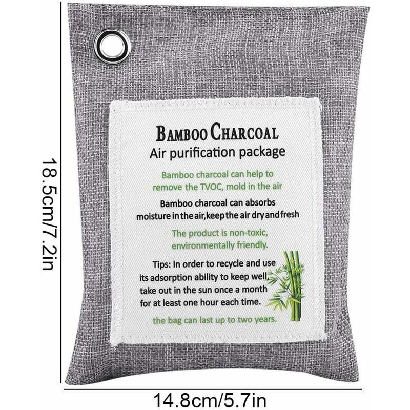 16 Pack Bamboo Charcoal Air Purifying Bag, Activated Charcoal Bags Odor  Absorber, Moisture Absorber, Natural Car Air Freshener, Shoe Deodorizer,  Odor Eliminators For Home, Pet, Closet (16x50g) on Galleon Philippines