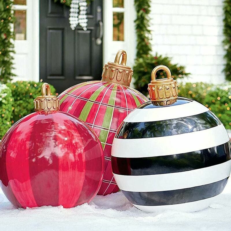 Giant Inflatable Christmas Ball Outdoor Christmas PVC Inflatable Decorated Ball Christmas Tree Decorations for Home or Outdoor