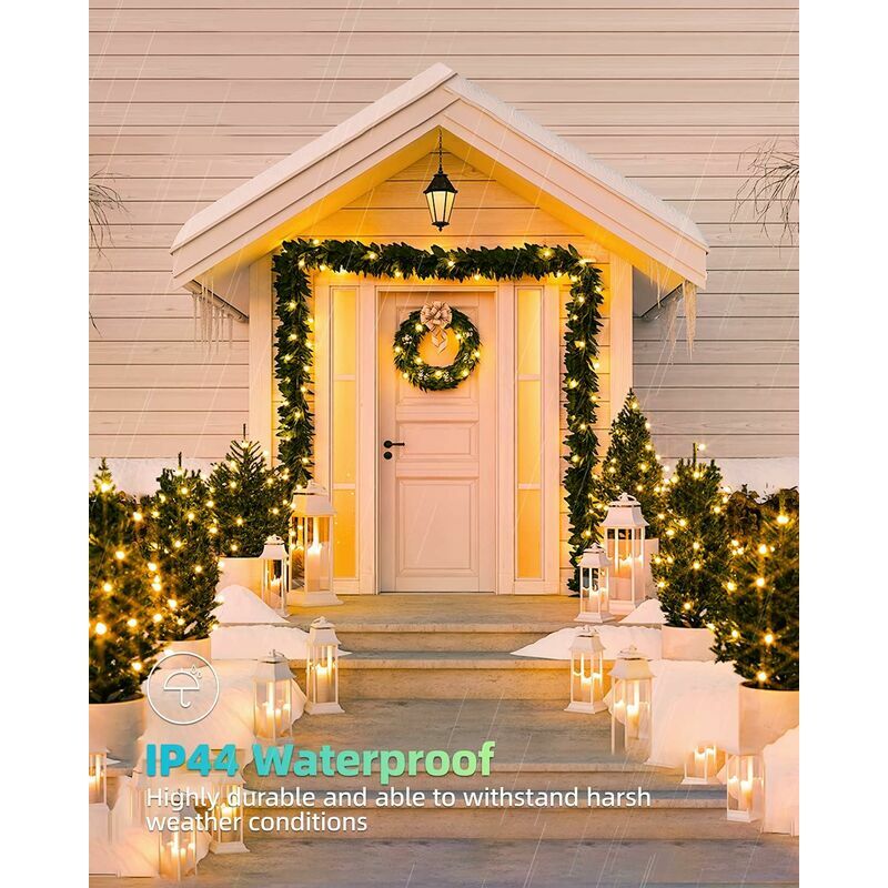 Meteor-Shaped Christmas Light Decoration - 80 LED Lights With 8 Modes, IP44 Waterproof For Indoor/Outdoor