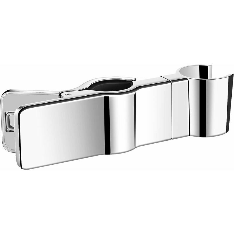 Rectangular Shower Head Holder – Adjustable Slide & Rotate Bracket For 30x18mm Square Tubes, ABS Plastic (Chrome/Black/Gray/White)