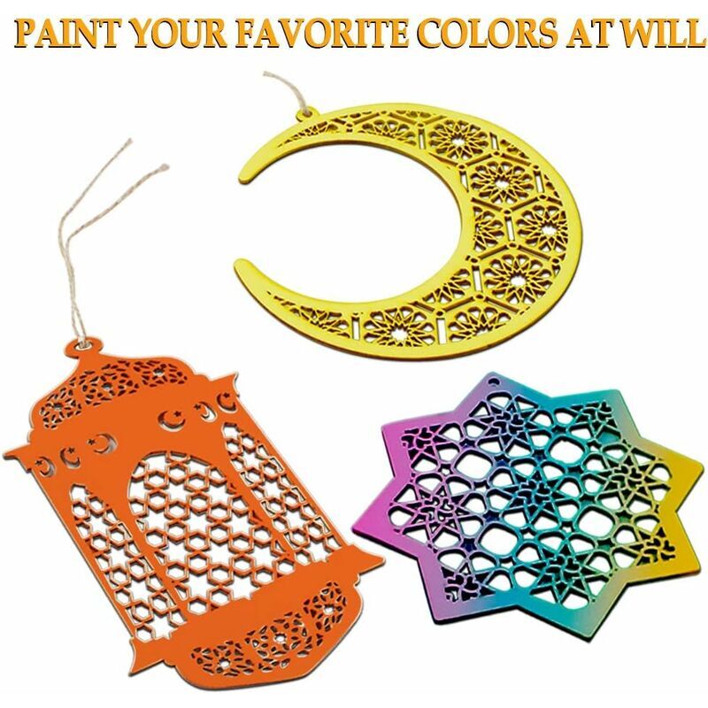 Woodyed Mosque Tabletop Ornament - Hand-Carved Wood Sign For Ramadan & Eid Decor