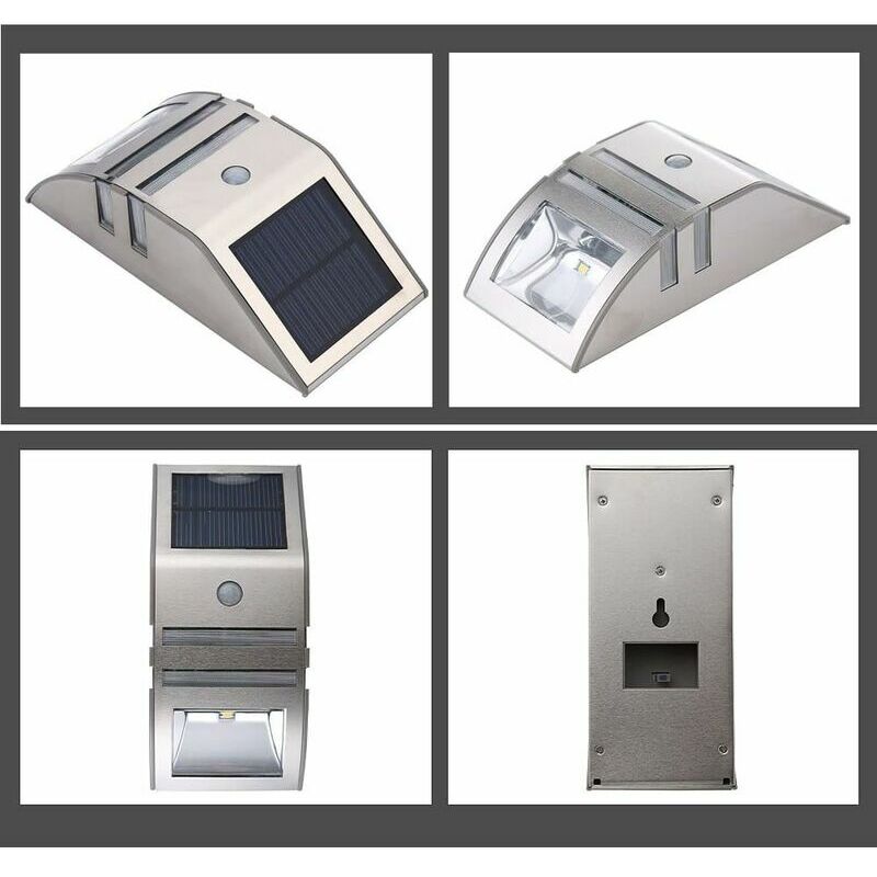 Outdoor Path Lamp Sessa With Motion Detector, Modern Lamp With Metal/plastic Fitting In Nickel Matt/white, Path Lamp 45.5 Cm, Garden Lamp W. E27, Garden Lighting IP44, Without Bulb - View #3