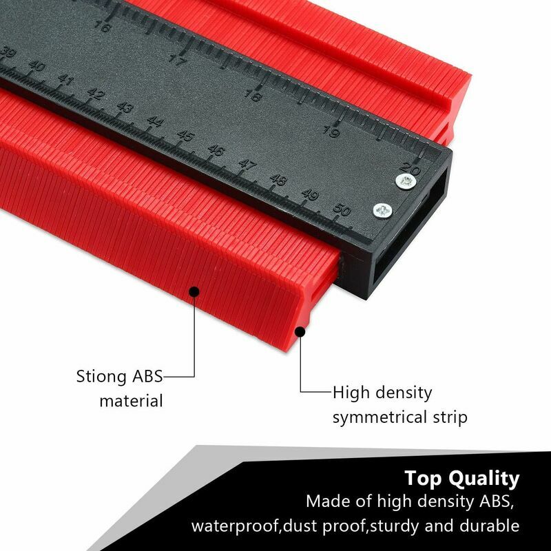 TOPWAY 10 Inch & 6 Inch Multifunctional Contour Duplication Gauge With Lock, Plastic Profile Gauge Irregular Measuring Ruler Marking Tool For Professional Precise Measurement Wood & Tiles - View #6