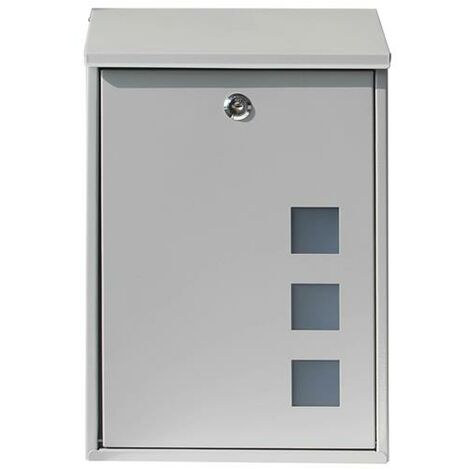 Galvanized Sheet Wall Mounted Mail Box Letter Box Silver