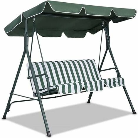 Replacement Canopy Swing Seat Chair,Swing Chair Canopy Replacement,Waterproof/UV Resistant Swing Canopy Cover, Cover Patio Hammock Cover Top Garden Outdoor,Green（190 x 132 x 15cm）