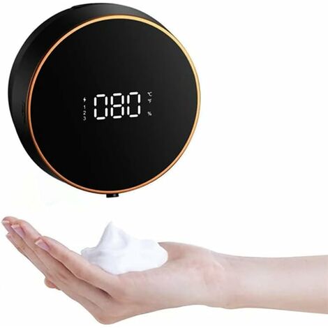 Automatic Foaming Soap Dispenser Wall Mounted Motion Sensor Non-Contact for Bathroom Hotel (Black) (1/4)