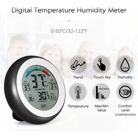 Thermopro Tp50 Digital Hygrometer Indoor Thermometer Room Thermometer And  Humidity Gauge With Temperature Humidity Monitor In White : Target