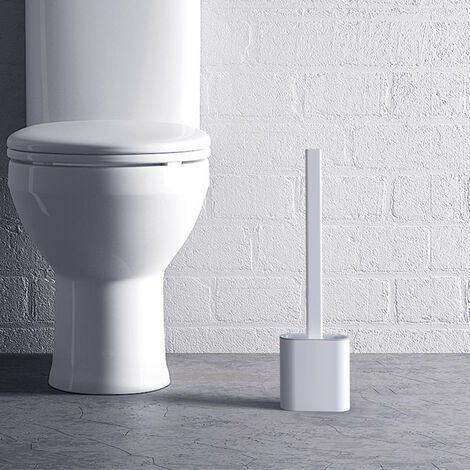 Toilet Brush & Holders，Silicone Toilet Brush，Deep Cleaner Toilet Brushes & Holders White