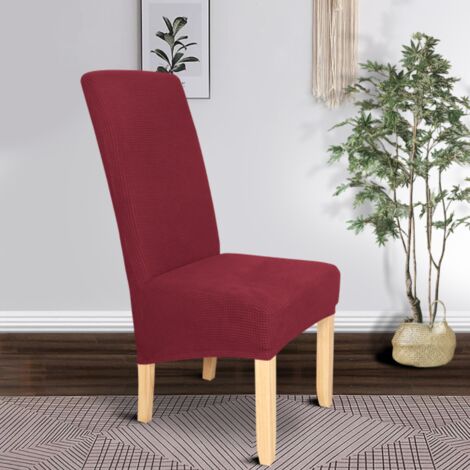 2-Piece XL Dining Chair Cover, Meal Bomb Removable Washable Dining Chair Cover (Burgundy)