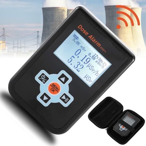 Nuclear Radiation Detector Geiger Counter Personal Dosimeter Marble Detector Monitor Portable Digital Meter High Sensitivity With Battery (Original Panel)