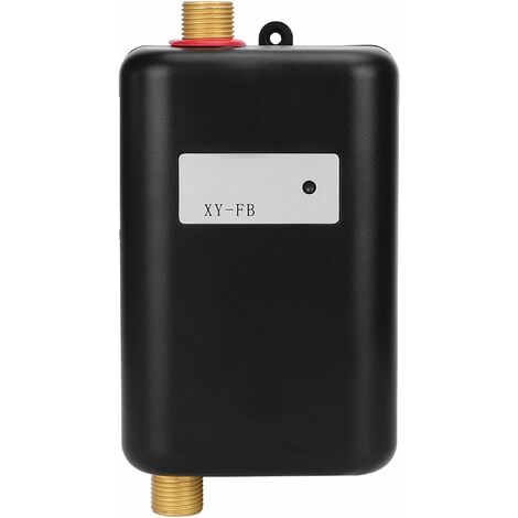Mini Tankless Instant Hot Water Heater, Household Electric Dual-Use Kitchen Water Rapid Heating Machine for Kitchen Bathroom Washing with Indicator Light-Black