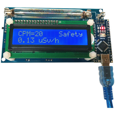 Geiger Counter Kit Module GM Tube USB LCD Display Geiger Counter Part for Nuclear Radiation Detection 380V550V