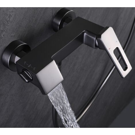 Bathroom Faucet - Single Lever Shower Faucet with Integrated Check Valve - Gray (1/5)
