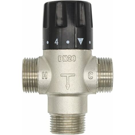 3 Way Thermostatic Mixer Faucet 3/4 Inch DN20 For Bath Shower Kitchen Faucet (3/4 Inch, DN20) (1/5)