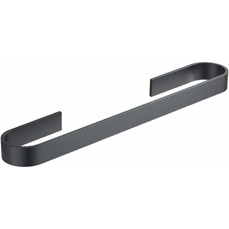 Towel Rail for Bathroom, Towel Holder Bathroom Towels Rack, Hanger Black Silver Alloy Wall Hanging Towel Bar Organizer Kitchen Storage Shelf，Black-30Cm
