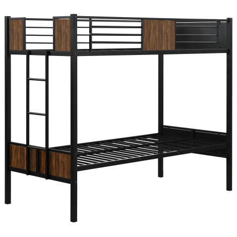 Single Bunk Bed 2 x 3 FT Bed Frame, High Sleeper Bedstead Modern Metal ...
