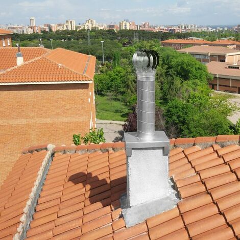 Galvanized steel rotating chimney cowl cap spinner anti-downdraught 200 mm pipefit