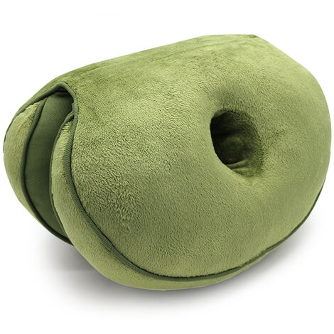 Memory Foam Orthopedic Seat Cushion, Folding Sit Bone Relief Cushion For Butt, Sciatica/coccygeal Pain, Family, Office,Size:45 31 10cm,Green (1/5)