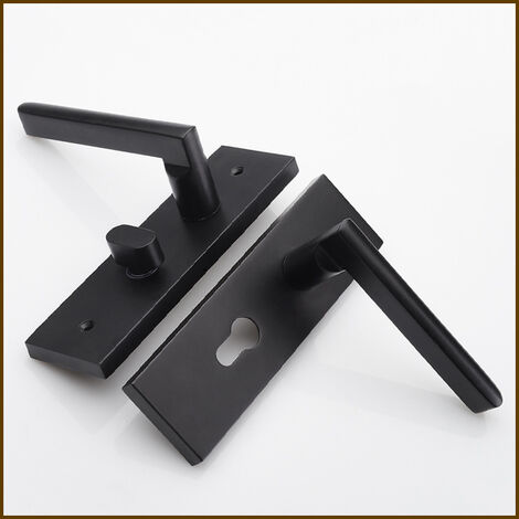 Door Handle Lever, Euro Lever Lock, Cylinder, Copper Keys, Zinc Alloy (1/4)