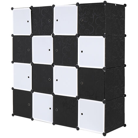 Stackable Cube Storage Design 16 Cube Organizer Stackable Plastic Cube Storage Shelves Design ...