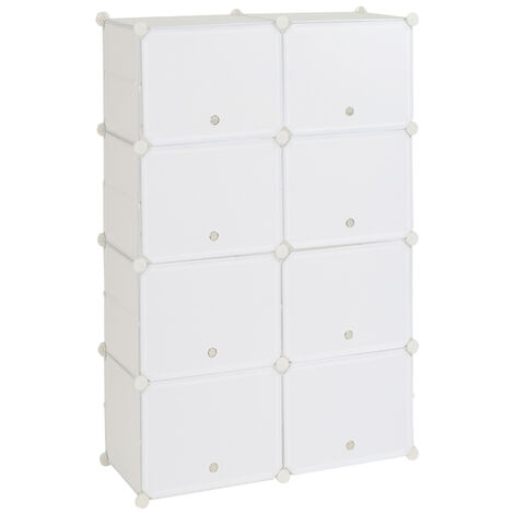 7-Tier Portable 28 Pair Shoe Rack Organizer 14 Grids Tower Shelf Storage Cabinet Stand Expandable for Heels, Boots, Slippers, White (1/5)