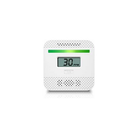 Wireless Mini Carbon Monoxide Alarm Detector, CO Alarm Battery Powered with LCD Digital Display for Car Home Safety CO Alarm with Replaceable Batteries Low Battery Alert (White) (1/5)