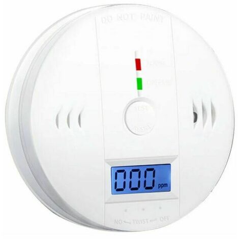 Carbon Monoxide Gas Detector Alarm Detector Battery Powered CO2 Alarm Detector with LCD Display Voice Warning