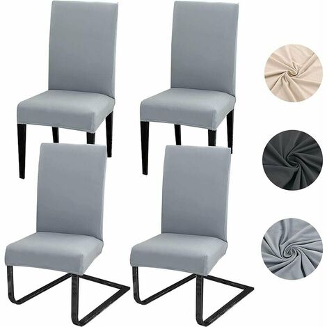 Universal Stretch Chair Covers - Modern - Gray