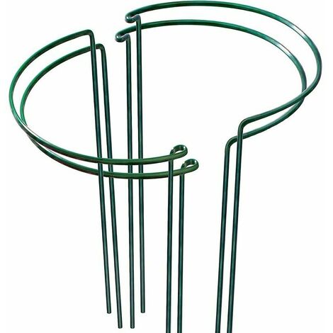 4 Pack Sturdy Metal Plant Support Garden Plant Cage Plant Stake for Tall Plants, Dahlias, Lilies, Fennel, Shrubs, Flower, Peonies, Hydrangea, Roses and More, 25x40cm