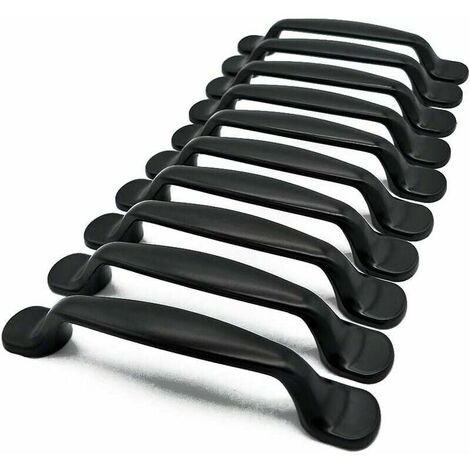 10x Kitchen Cabinet Door Handles Cupboard Drawer Bedroom Furniture Pull 128MM Pitch, Aluminum, with screws