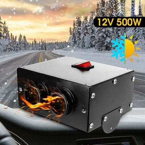 Car Heater Defroster, Portable Car Windshield Heater with 2 Output 12V 500W for RV Truck SUV Truck (1/4)
