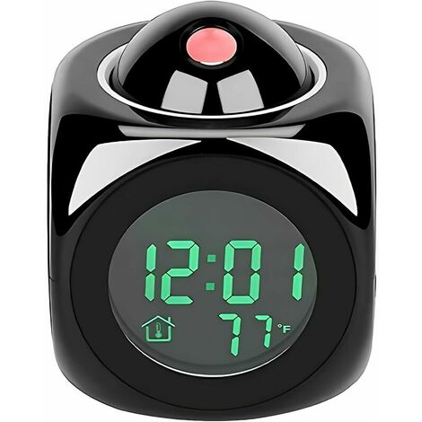 Projection clock, ceiling projection alarm clock, digital clock with indoor temperature time display