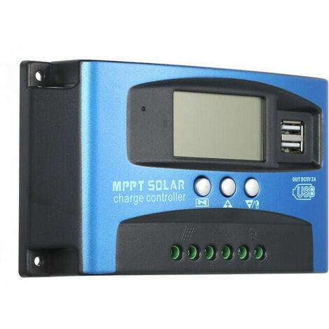 Solar and Wind Regulator MPPT Solar Charge Controller Dual USB LCD Display Auto Solar Cell Panel Charger Regulator, 40A - 40A