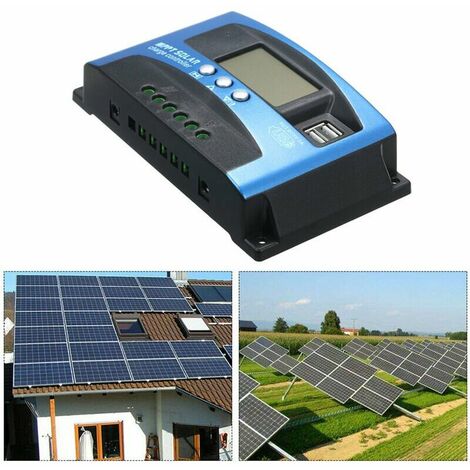 Solar and Wind Regulator MPPT Solar Charge Controller Dual USB LCD ...