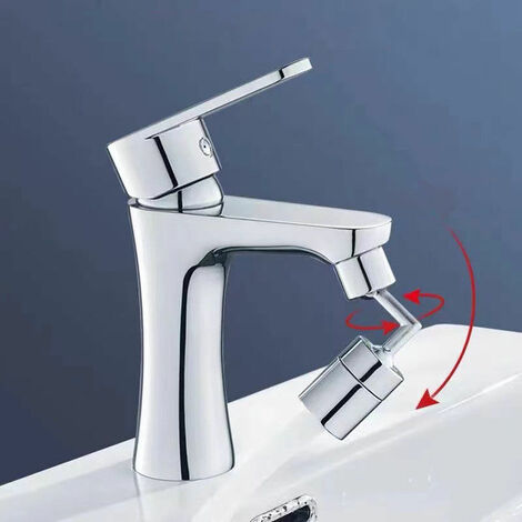 Universal Splash Filter Faucet, 720° Swivel Faucet Aerator for Kitchen Bathroom A (1/3)