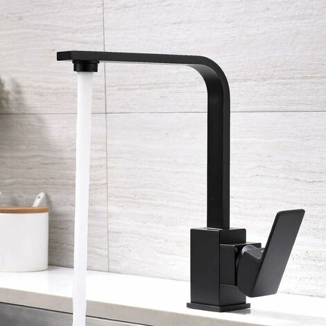 Kitchen mixer tap sink faucet 360° rotatable sink faucet Sink faucet black (1/5)