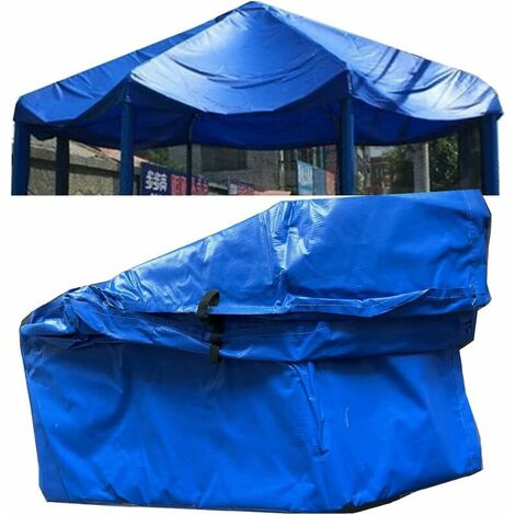 Outdoor Trampoline Tarpaulin, Shade Tarpaulin for Garden Trampoline Tent, Sun Protection from Rain and Snow, Frameless Tarpaulin, Blue - 6 Feet