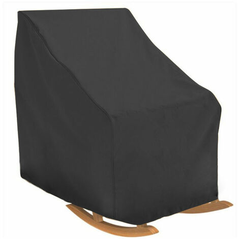 Terrace Rocking Chair Cover Waterproof Oxford Cloth, Outdoor Furniture Protective Cover 708399cm(Black) (1/5)
