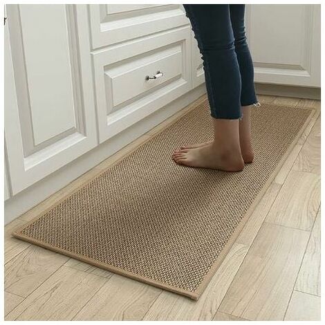 Kitchen Rugs, Kitchen Mats In Front Of The Sink Washable Non-Slip Rubber Washable Rugs, Jute Kitchen Mats In Front Of The Sink Mats Linen Kitchen Rugs Kitchen Mats Non-Slip Kitchen Mats In Fron