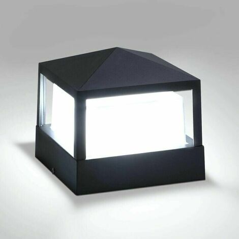 Outdoor Recessed Spot Light Post Lamp Pillar Gate Lamp Outdoor Light Column Lamp Villa Ip65 Waterproof Aluminum Garden Landscape Lawn Gate Fence Entrance Light, Cool White